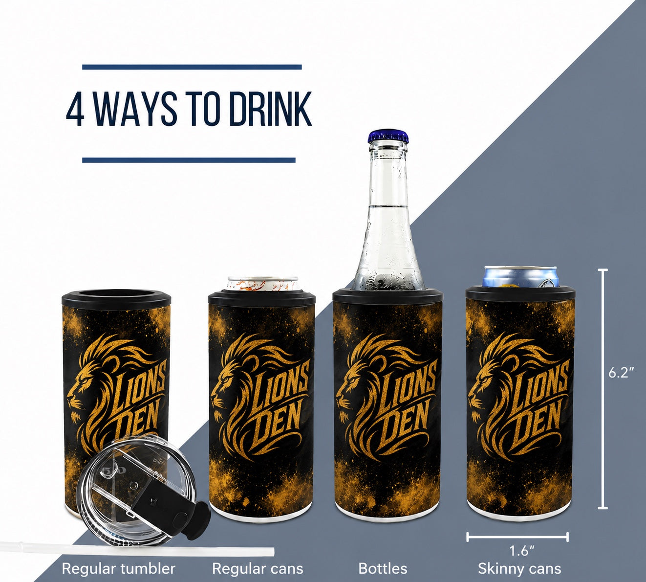 Lion Den 4-in-1 Insulated Tumbler