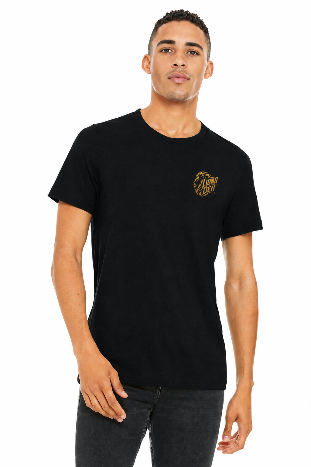 Lions Den (left chest logo) – BELLA+CANVAS® Unisex Heather CVC Short Sleeve Tee  Strength. Loyalty. Pride. Welcome to the Den.
