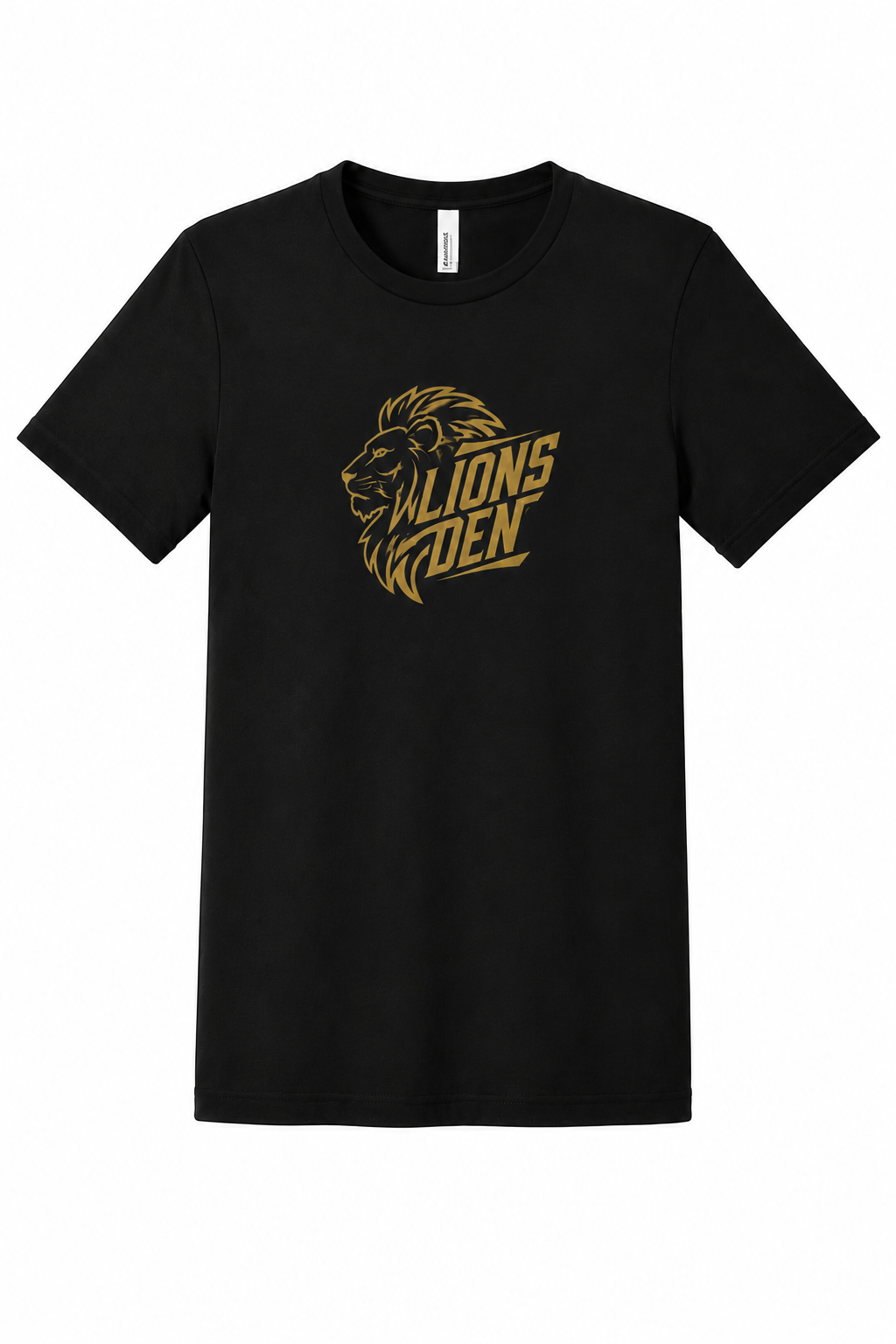 Lions Den (front chest logo) – BELLA+CANVAS® Unisex Heather CVC Short Sleeve Tee  Strength. Loyalty. Pride. Welcome to the Den. (Copy)