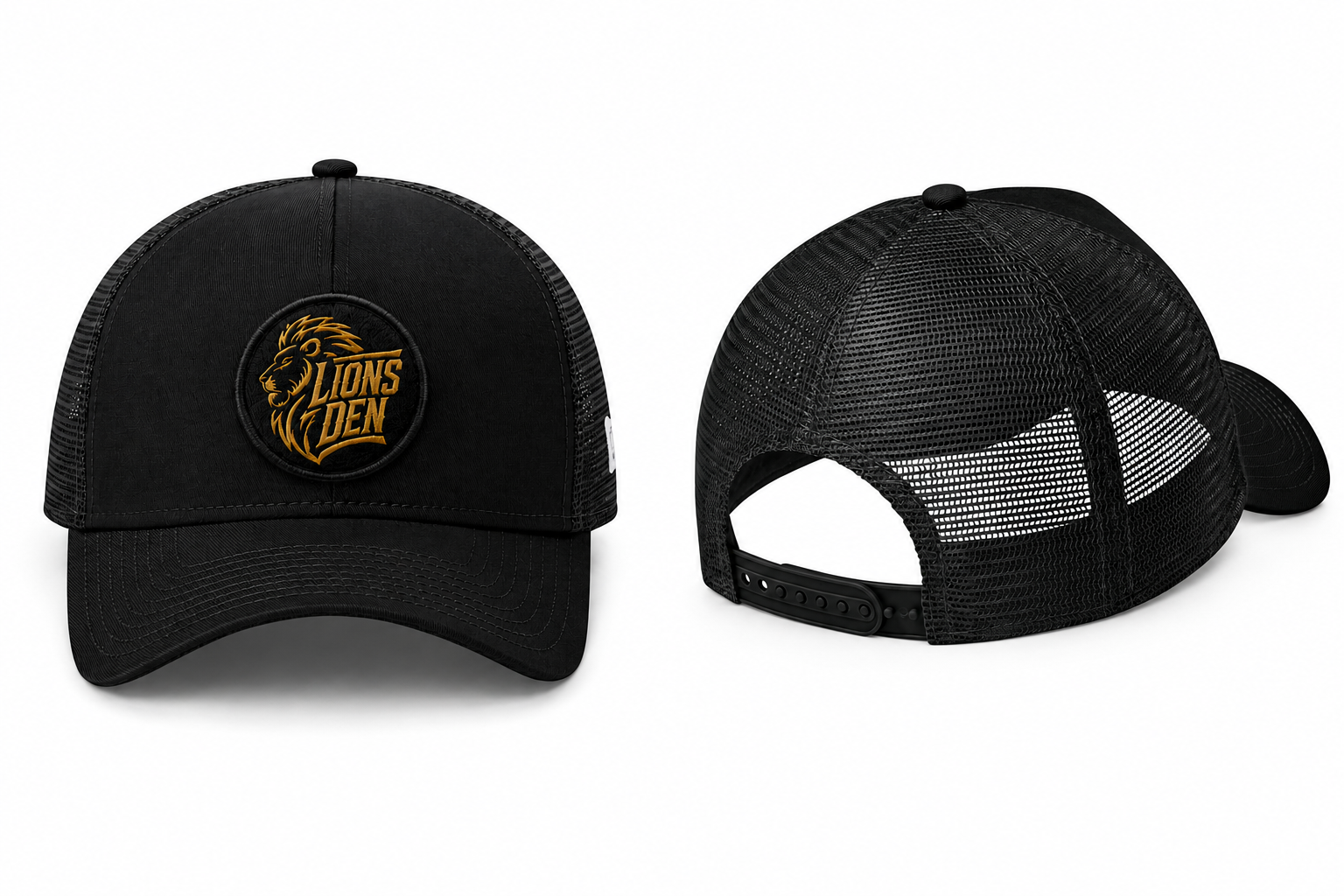 Lions Den – New Era® Snapback Trucker Cap  Classic Trucker Style. Premium Comfort. Lions Den Pride.