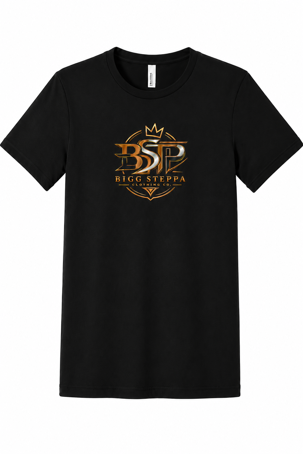 Bigg Steppa (front chest logo) – BELLA+CANVAS® Unisex Heather CVC Short Sleeve Tee  Take Every Step with Confidence. (Copy)