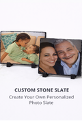 Custom Slate Photo Frame – Natural Rock Keepsake (5.9” x 7.9”)